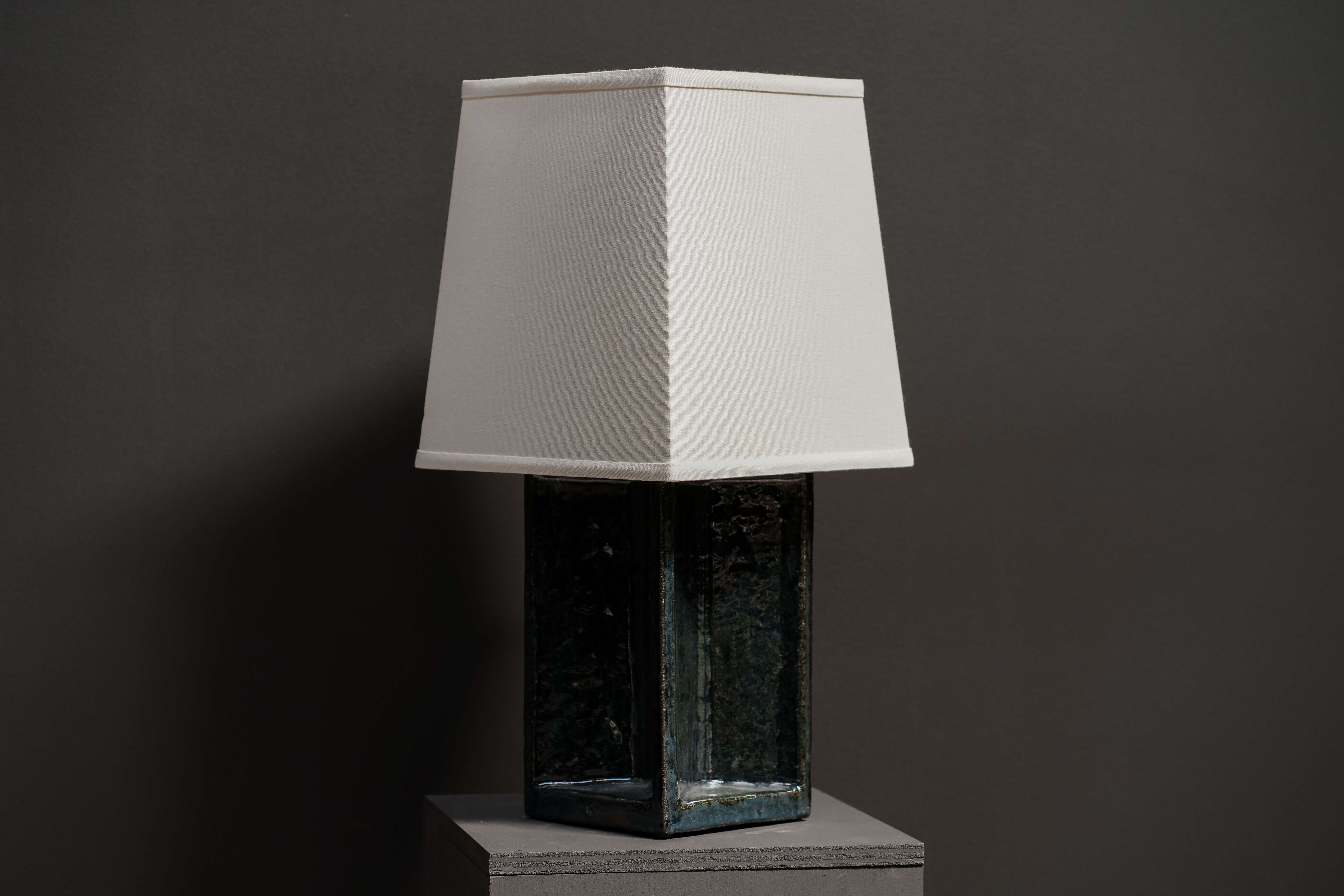 Sculptural Lamp, Forest Glaze