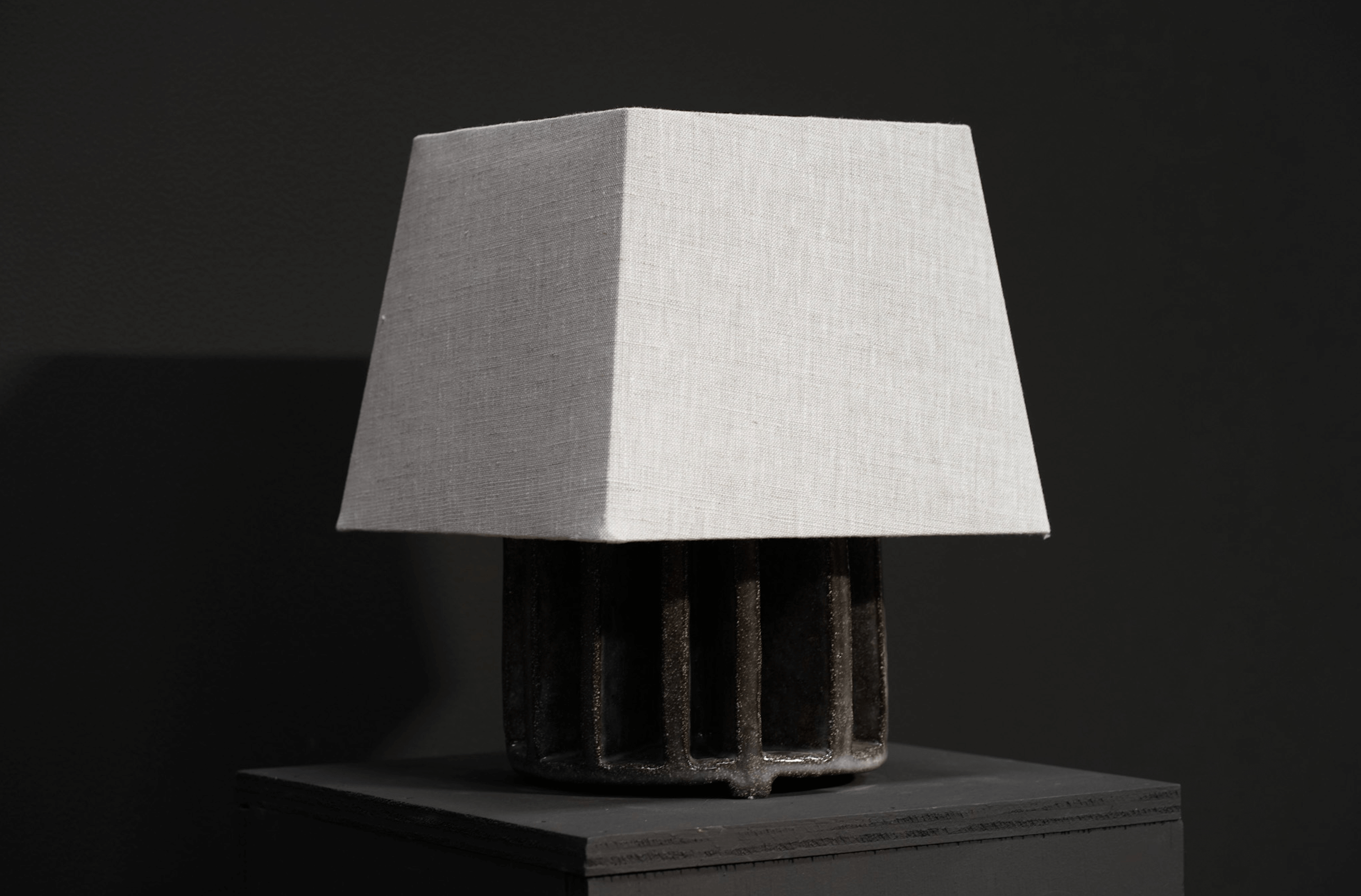 Small Sculptural "I" Lamp, Smoke