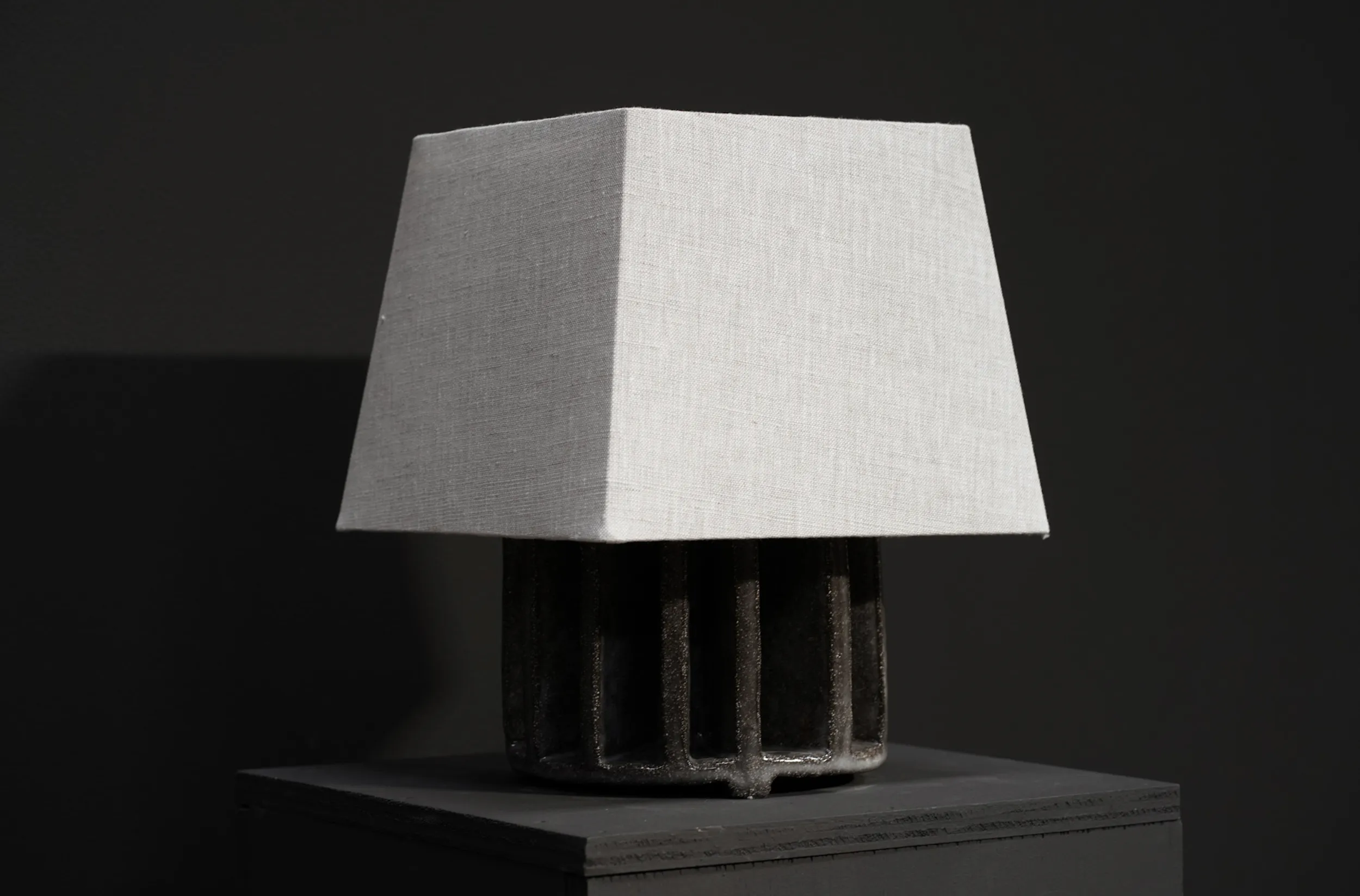 Small Sculptural "I" Lamp, Smoke
