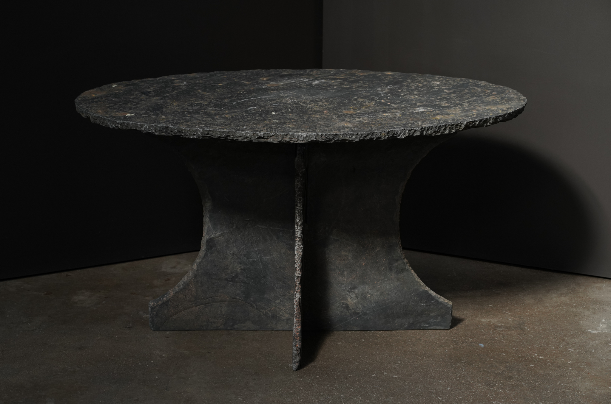 Oval Slate Table, France