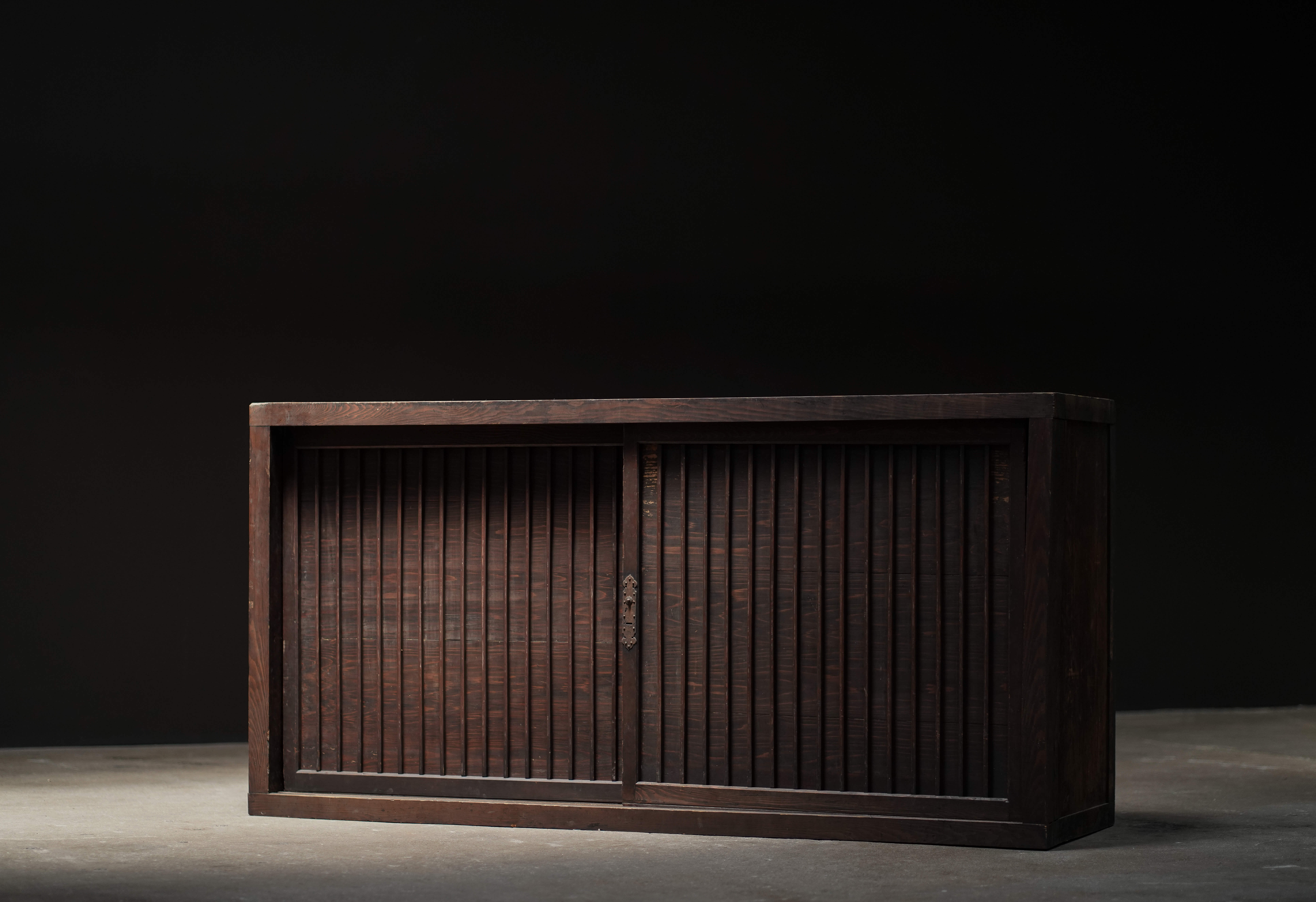 Dark Brown Tansu with Metal Detail  