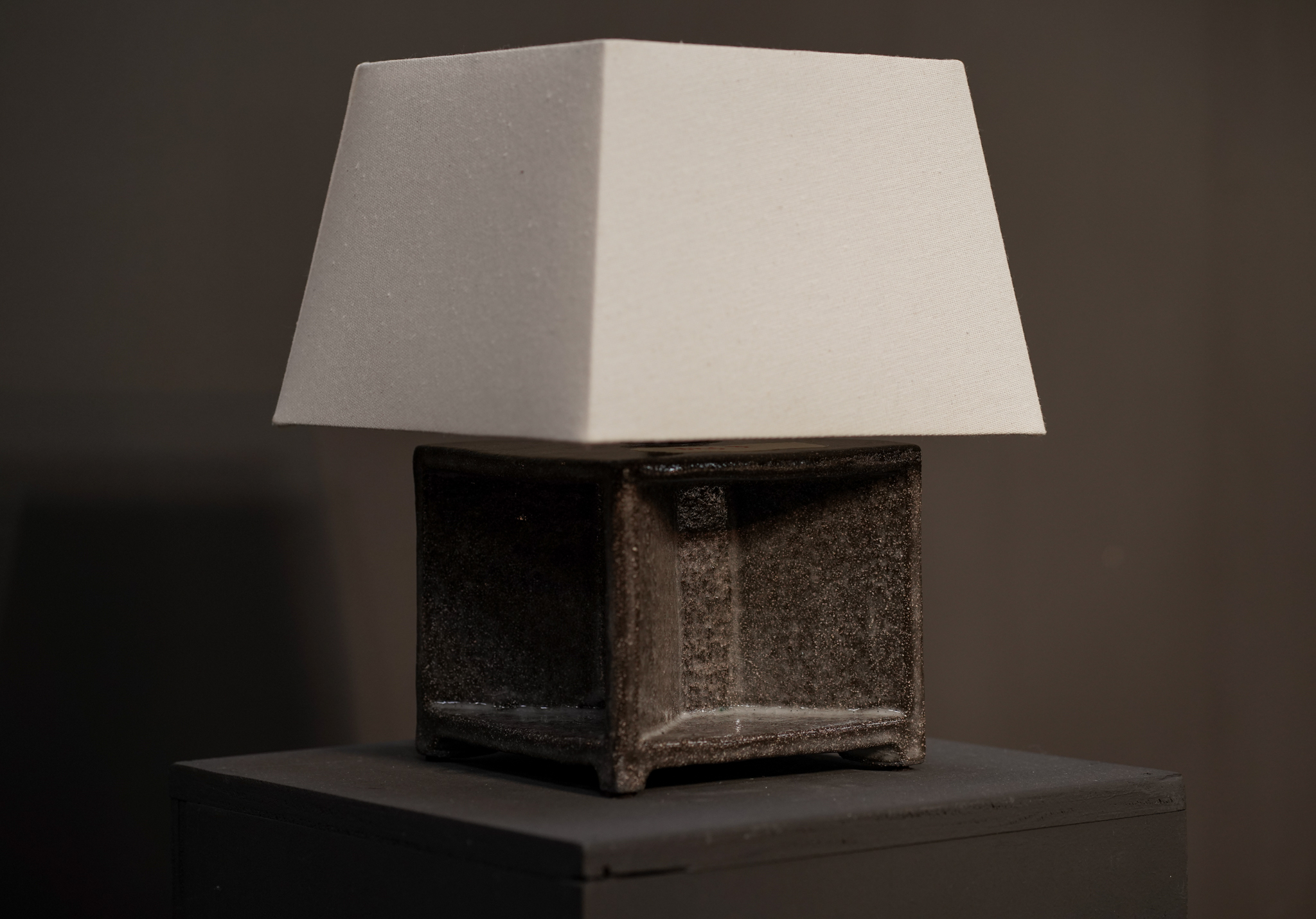 “Sculptural”  Lamp, Smoke 	