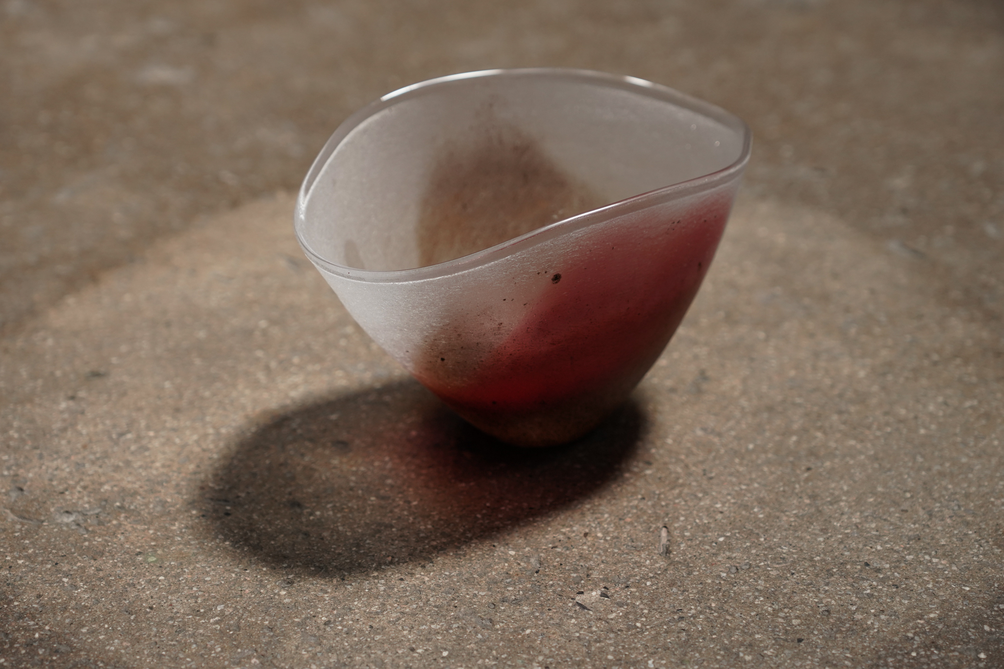 Japanese Glass Vase, Red/Brown