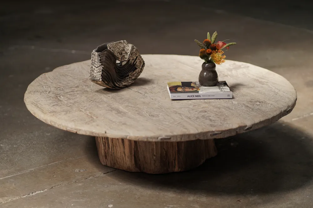 Reclaimed Wood Round Coffee Table