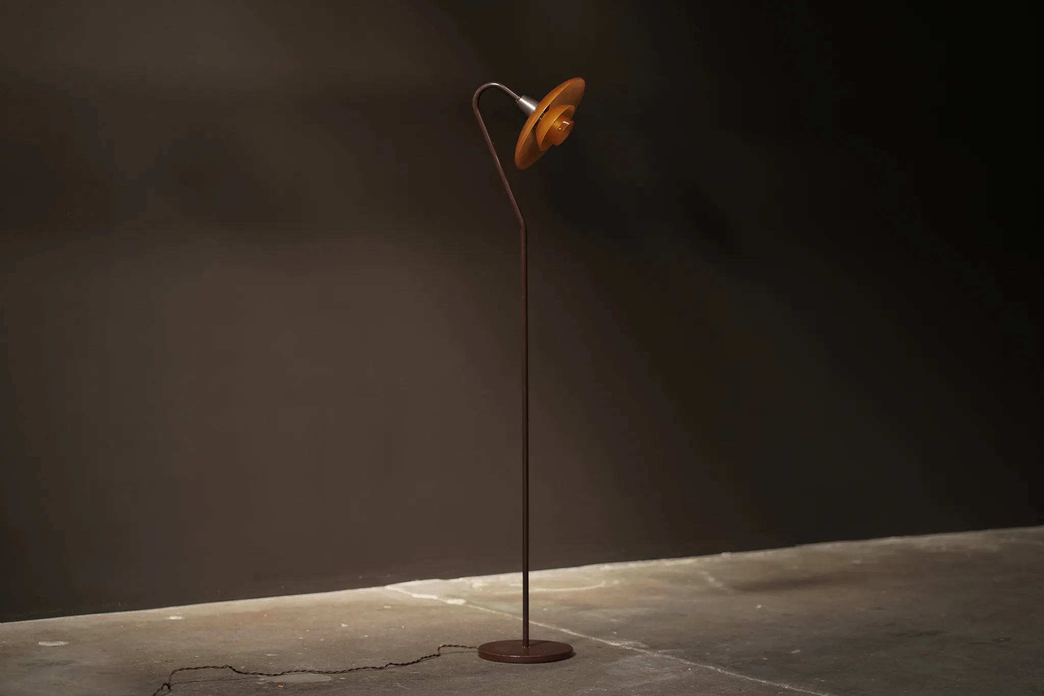 Poul Henningsen Amber Glass Floor Lamp