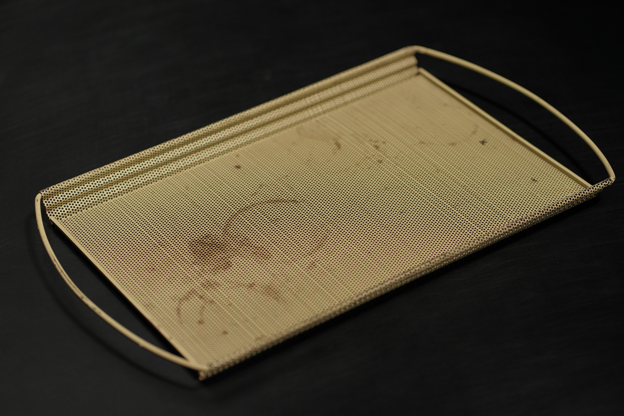 Perforated Metal Tray, Flax