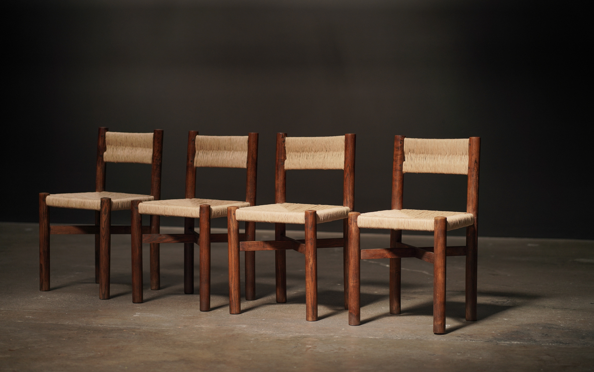 Charlotte Perriand Megeve Variant Chairs, Set of 4