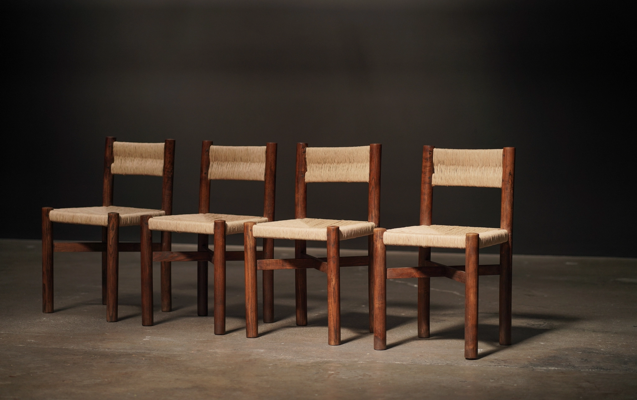 Charlotte Perriand Megeve Variant Chairs, Set of 4